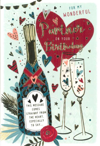 Picture of FOR MY WONDERFUL PARTNER BIRTHDAY CARD